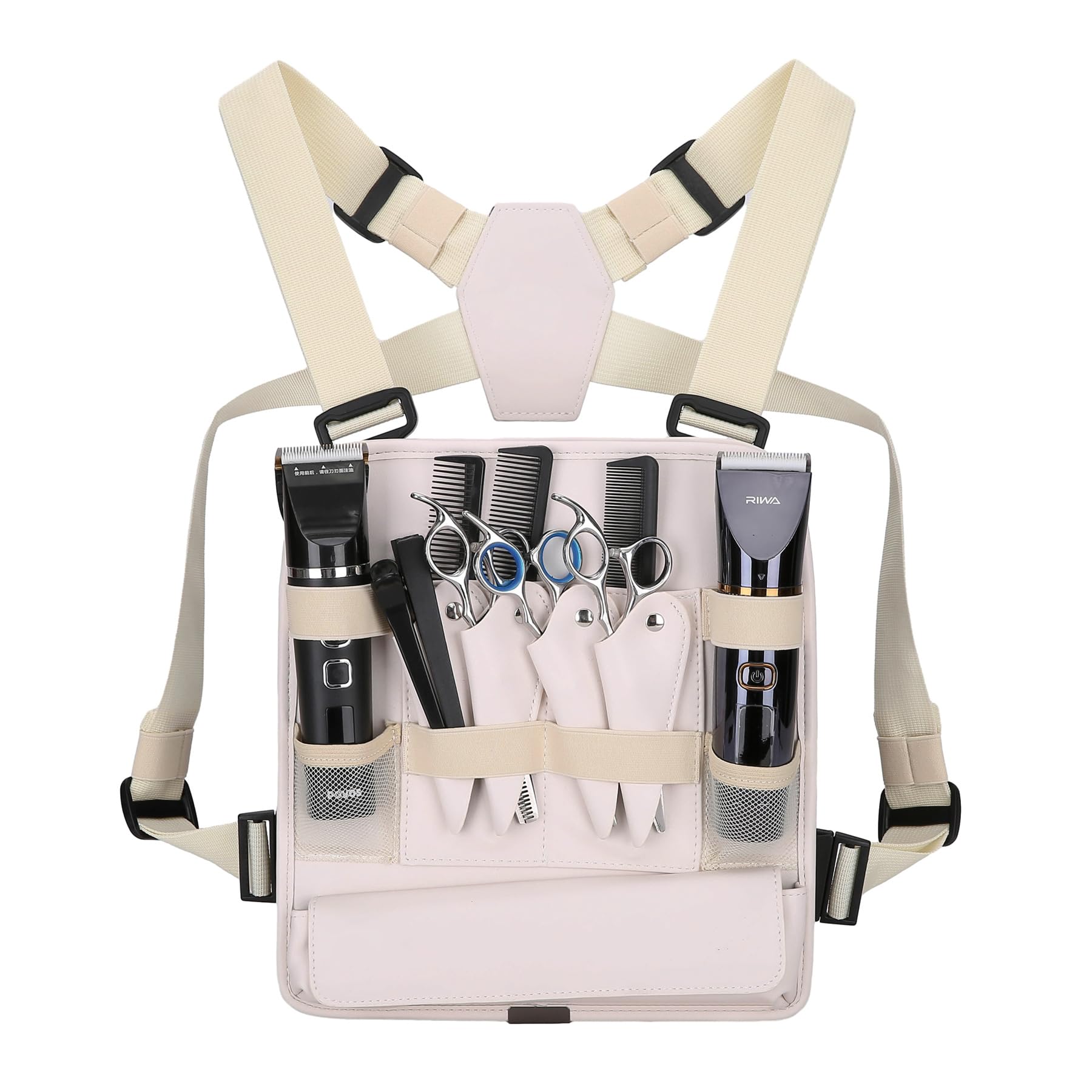 Leather Fashionable & Functional Chest Rig Bag for Barbers, Stylish Haircut Tools Storage Chest Bag for Barber