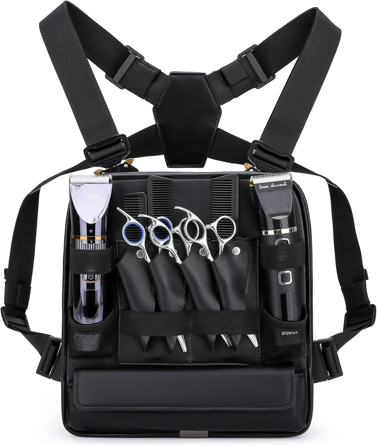 Leather Fashionable & Functional Chest Rig Bag for Barbers, Stylish Haircut Tools Storage Chest Bag for Barber