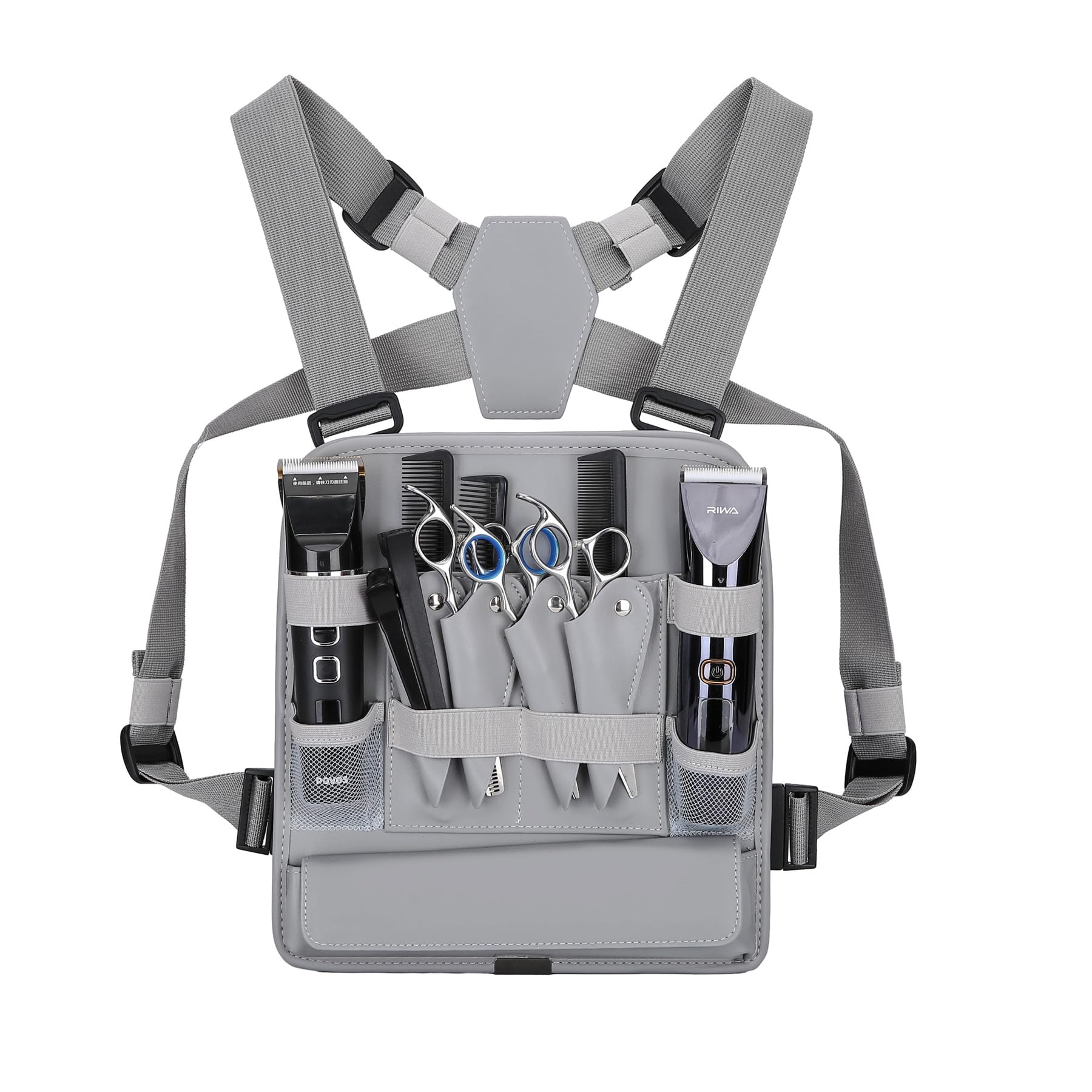 Leather Fashionable & Functional Chest Rig Bag for Barbers, Stylish Haircut Tools Storage Chest Bag for Barber