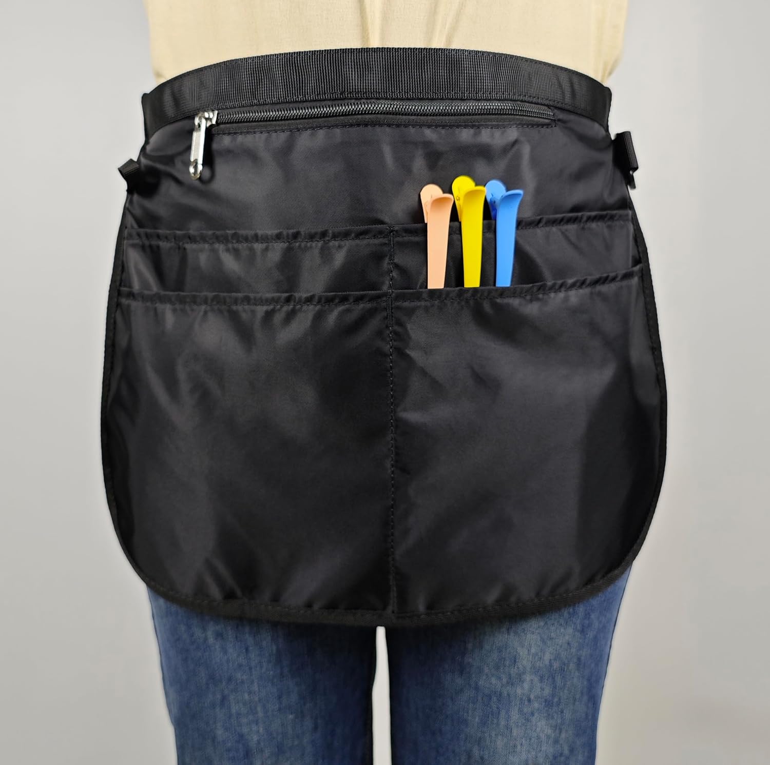 Barber Apron with 5 Pockets, Waterproof and Bleach-proof Hair Stylist Apron for Men and Women