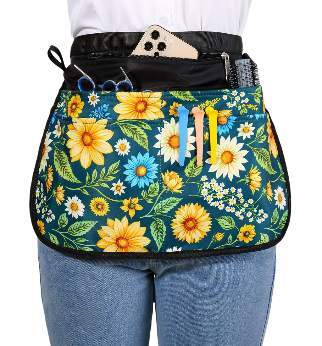 Barber Apron with 5 Pockets, Waterproof and Bleach-proof Hair Stylist Apron for Men and Women