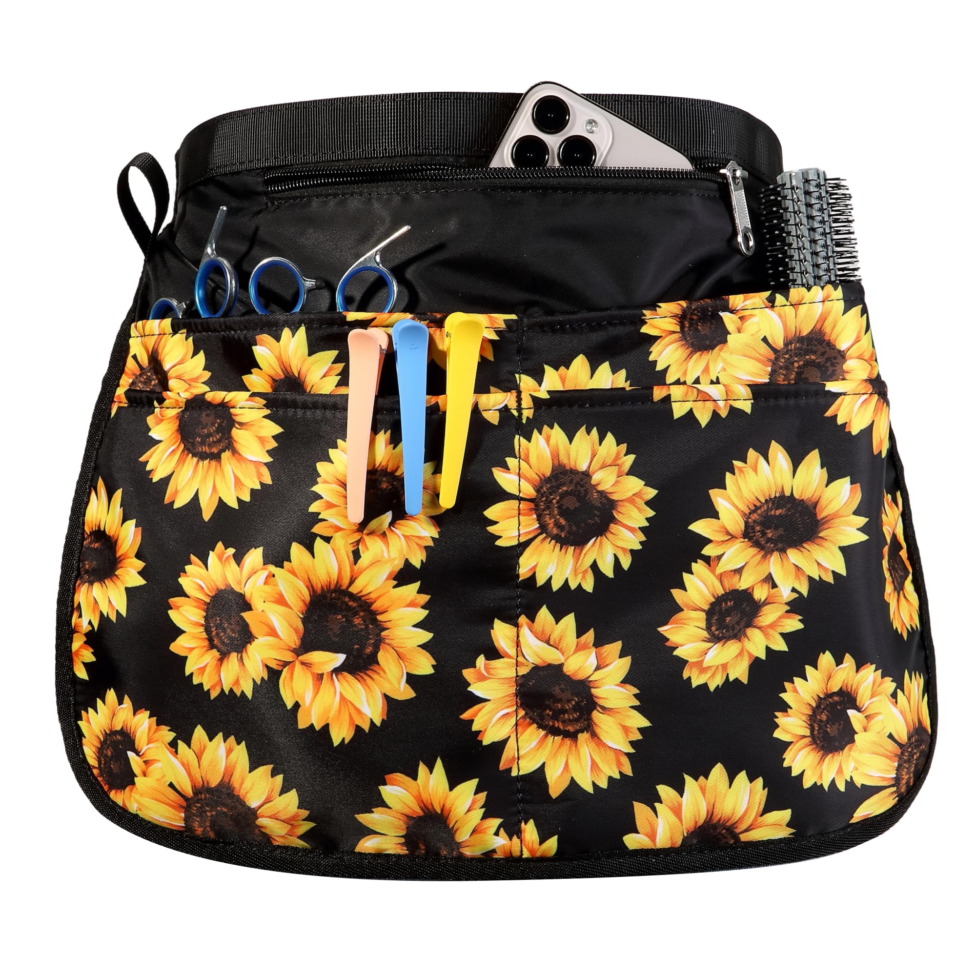 Barber Apron with 5 Pockets, Waterproof and Bleach-proof Hair Stylist Apron for Men and Women